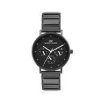 Darren Clark Black Dial Analog Japness Quartz Ceramic Straps Classic Watch for Men 1006F-C0404