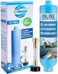 EcoBlueLife RV Water Filter - Inline Attachment with KDF & Activated Carbon, Flexible Solution for Camper, Marine, Clean Drinking Water, Best Rated (EBL RV1001)