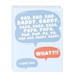 Dad Birthday Card For Father, Husband Him, Thank you Grandpa Stepdad Greeting Card for Parents (Dad dad dad)