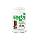 Vega Protein and Greens Protein Powder Chocolate (19 Servings) - 20g Plant Based Protein Plus Veggies, Vegan, Non GMO, Pea Protein for Women and Men, 1.4lb (Packaging May Vary)