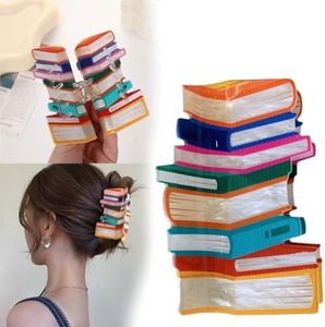 Book Hair Claw Clips, Back to School Hair Clips for Thin Hair, Teacher Hair Clips, Book Stack Hair Clip Funny Hair Clips Cute Hair Accessories for Girls Women Book Lovers Teachers