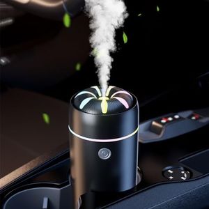 Gonlink Car Humidifier Diffuser - Smart Cool Mist Air Freshener for Essential Oils - USB for Car, Home, Office, Bedroom (Black)