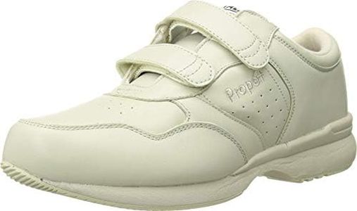Propet Mens LifeWalker Strap Slip On Walking Walking Sneakers Shoes - Off White, Sport White, 16 X-Wide