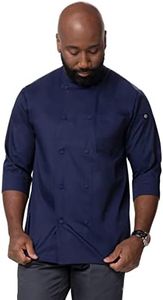 Chef Works Men's Morocco Chef Coat, Navy, Medium