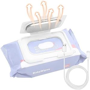 SaZaK Baby Wipe Warmer Portable Baby Wet Wipes Warmer Heater USB Powered Perfect for Traveling White