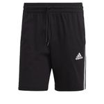 adidas Men's Essentials 3-Stripes Shorts, Black/White, M