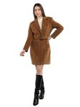 PLAGG Women Winter Wear Solid Long length Stylish Overcoat with wool blend and comfort fit