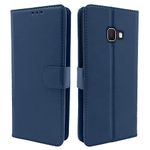 Pikkme Samsung Galaxy J7 Prime Flip Cover Magnetic Leather Wallet Case Shockproof TPU for Samsung Galaxy J7 Prime (Blue)