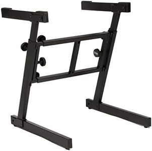 OnStage KS7350 Pro Heavy-Duty Folding-Z Keyboard Stand, Black