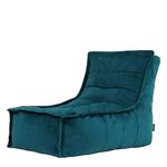 icon Dolce Velvet Lounger Bean Bag Chair, Teal Green, Giant Beanbag Velvet Chair, Large Bean Bags for Adult with Filling Included, Chaise Longue Beanbag