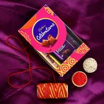 Bhai Dooj Chocolate Gift Pack Set for Brother - Bhai Dooj Tika Cadbury Celebrations Chocolates/Moli Dhaga/Roli Chawal - Diwali Gift Hamper Items - Diwali Gifts for Family and Friends Staff Clients