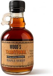 WOOD'S Vermont Maple Syrup – Traditional 100% Pure Maple Syrup | Small-Batch, Vegan Natural Sweetener | Grade A, Robust Taste | Perfect for Pancakes, Coffee, Cocktails & More | 8.45 Fl Oz (250mL)
