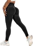 RIOJOY Seamless Gym Leggings Women High Waist Leggings Ruched Butt Lifting Booty Leggings Ladies Scrunch Bums Sports Leggings Workout Running TIK Tok Leggings Compression Yoga Pants