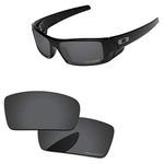 PapaViva Replacement Lenses for Oakley Gascan OO9014 Black Grey - Polarized