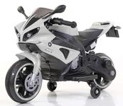 SHAKYA WORLD RR Battery Operated Kid's Bike, Ride-on Bike for 1 to 4 Years with Hand Accelerator, Black & White
