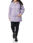 Amazon Essentials Women's Lightweight Water-Resistant Hooded Puffer Coat (Available in Plus Size), Grape, XX-Large