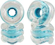 Shark Wheel California Roll Skateboard Wheels (60mm Clear with Blue Hub)