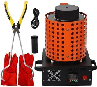 3kg Gold Melting Furnace 1800W | 2102°F Electric Furnace | Includes Graphite Crucible | Gold Melting Kit | Suitable for Casting and Refining Jewelry, Gold, Silver, Copper, and Aluminum (110V)