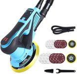 Autolock Electric Random Orbital Sander, 350W Brushless Motor with 5 & 6 Inch pads, 10000RPM Electric Palm Sander for Woodworking, Sanding and Polishing (Blue)