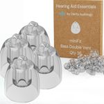 Oticon-Compatible Hearing Aid Domes - Minifit Bass Double Vent 6MM, Qty 36, Hearing Aid Dome Replacements, Universal Domes for Oticon Hearing Aid Supplies