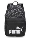 Puma Unisex-Adult Phase AOP Backpack, Black-Concrete Gray AOP (7994807)