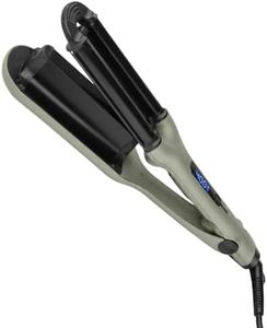 StyleCraft Sage Ceramic Triple Barrel Deep Waver with Tourmaline Infusion, Customizable Temperatures, and LCD Display