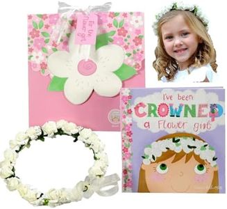 Tickle & Main Coffret cadeau de demoiselle d'honneur, livre avec couronne florale et bandeau dans une jolie boîte cadeau