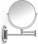 Magnifying Two Sided Vanity Makeup Mirror, 8 inch, Wall Mount, Round, Chrome, for Bathroom Bedroom Shaving