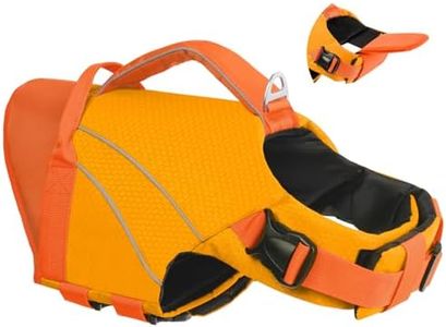 KONVINIT Hundeschwimmweste Rettungsweste für Hunde mit Kinnstütze – Dog Life Jackets mit Abnehmbare Kopfstütze, Großer Auftrieb, Verstärkte Konstruktion mit Griff, für Wasseraktivitäten