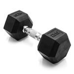 CAP Barbell 25 lb Rubber Coated Hex Dumbbell