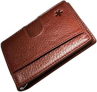 Swear Brands Full Grain Leather Wallet with RFID Blocking & Money Clip - Minimalist Bifold Wallet Holds 12 Cards - Easy Access Pull Tab - Ethically Sourced (Brown)