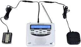 Midland NOAA Weather Alert Emergency Radio Bundle - Includes 1 WR120 Weather Radio, and 1 SBNDL Vibrate/LED Alert Shaker for Deaf and Hard of Hearing