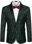 COOFANDY Mens Floral Tuxedo Jacket 