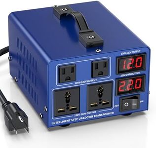 CELYYPU 8000 watt Voltage Conversion Transformer Heavy-Duty Step-up/Step-Down AC 110V/120V/220V/240V Power Conversion, with resettable Circuit Breaker Protection, with US Power Cord, LCD Display