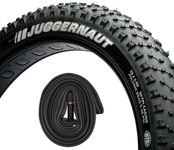 1-Pack 26" Kenda Juggernaut Bike Tire (1) for Fat, Mountain & Electric Bikes, K-Shield Puncture Safety, Valve Tube (1), 30TPI, 26” x 4.5”, Total of 2
