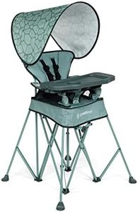 Baby Delight Go with Me Uplift Deluxe Portable High Chair | Travel High Chair | Sun Canopy | Indoor and Outdoor | Green Garden