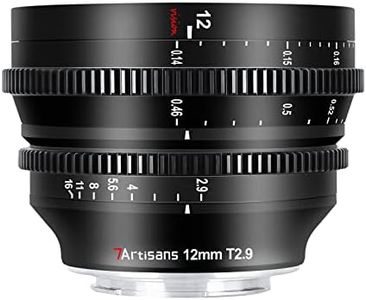 7Artisans 12mm T2.9 Large Aperture APS-C Ultra Wide Angle Cine Lens, Manual Fixed Focus Low Distortion Cinema Lens Compatible for Nikon Z Mount Z5 Z6 Z7 Z9 Z50 Z6II Z7II ZFC, Black