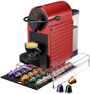 Storage Drawer for Nespresso OriginalLine Coffee Pod Holder for Counter Acrylic Coffee Capsule Organizer - 40 Pods