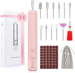 Electric Nail Drill Professional, Cordless Electric Nail File, Gel Nails, Manicure Pedicure for Polishing Shape Tools with 100Pcs Sanding Bands