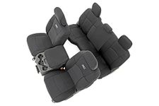 Rough Country Neoprene Seat Covers for Dodge Ram (2019-2024) - UV & Water Resistant Ram Seat Covers, Foam Padded Seat Covers for Trucks Full Set - Front & Rear Seat Covers