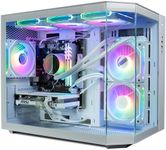 ionz Gaming PC - Desktop Computer, Ryzen 7 5700X, NVIDIA RTX 4060,16GB RAM 1TB SSD, 240mm AIO Liquid Cooling, Windows 11, 500W 80+ PSU, WiFi (APEX, White)
