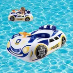 Baby Pool Float Police Car Design Toddler Pool Float Heavy Duty Toddler Floaties Inflatable Boat Floaties for Toddlers 1-2 Kids Pool Floats for Toddlers 1-3 Baby Swim Float for Kids Age1-5 Boys Girls