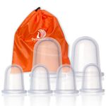 Cupping Therapy Set Massage Cups - by DoSensePro. 6 Flexible Silicone Vacuum Cups. Acupuncture Fireless Cupping Therapy for Arthritis,Pain Relief, Relaxation, Anti-Aging, Anti-Cellulite