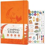 Legend Camping Journal – Hardcover Camper & RV Trip Planner – Notebook to Plan Travel & Camp Adventures with Packing Checklist, Meal Plan & Camping Bucket List – 30 Trips, 7" x 10" (Orange)