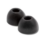 Comply TrueGrip Memory Foam Replacement Earbud Tips for Jabra 65T & 75T Earphone Devices - Comfortable and Secure Fit, Black (Medium, 3 Pairs)