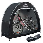 MAIZOA Foldable Bicycle Tent, Outdoor Aluminum Alloy Bracket Bicycle Storage shed, Portable Thick Waterproof Fabric, Neat Tent Bicycle Cover (L-Black)