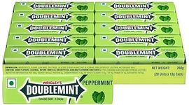 WRIGLEY'S DOUBLEMINT Peppermint Chewing Gum Bulk Pack - 20 x 5 Stick - 13.5g (Peppermint Chewing Gum)