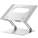 Besign LS10 Aluminum Laptop Stand, Ergonomic Adjustable Notebook Stand, Riser Holder Computer Stand Compatible with Air, Pro, Dell, HP, Lenovo More 10-14" Laptops (Silver)