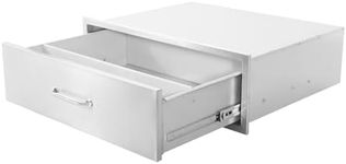 PioneerWorks 30" W x 10" H x 23" D Outdoor Kitchen Drawers, 1-Layer Outdoor Kitchen Access Drawer, Stainless Steel Built-in BBQ Drawer for Outdoor Kitchen Island, Patio Grill Station