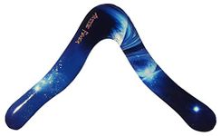 Aussie Fever Space Boomerang with 24 page "How to Throw Boomerangs" Book. Hand crafted Australian boomerangs with very cool outer space art. Terrific Gifts for Teenagers and adults.